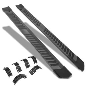 (Extruded Flat Black) Running Board Nerf Bar For 99-16 Ford F-250/350/450/550 Super Duty (PHN131) [Crew Cab]