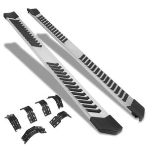 (Flat Board Stripe Pad Metal) Running Board Nerf Bar For 99-16 Ford F-250/350/450/550 Super Duty (PHN131) [Crew Cab]