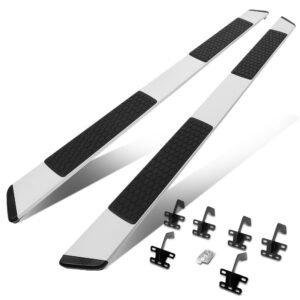 (Extruded Flat Black/Silver) Running Board Nerf Bar For 19+ Ram 1500 (DT 5th Gen) [Crew Cab]