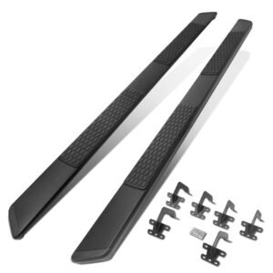 (Flat Honeycomb 2 Pad Black) Running Board Nerf Bar For 19+ Ram 1500 (DT 5th Gen) [Extended Cab]