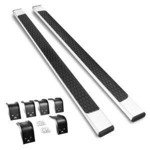 (Flat Honeycomb 1 Pad Metal) Running Board Nerf Bar For 09-18 Ram 1500/19+ Ram 1500 Classic [Extended Cab]