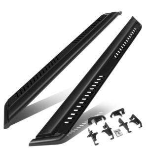 (Oval Dropped Step Black) Running Board Nerf Bar For 18+ Jeep Wrangler 4DR Unlimited JL