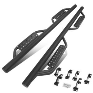 (Round Drop Black) Running Board Nerf Bar For 05-22 Toyota Tacoma [Crew Cab]