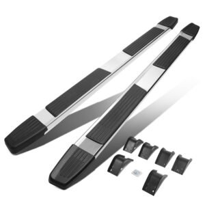 (Flat Step/5.25 Cap Metal) Running Board Nerf Bar For 09-18 Ram 1500 2500 3500/19+ Ram 1500 Classic [Crew Cab]