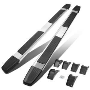 (Flat Step/5.25 Cap Metal) Running Board Nerf Bar For 09-18 Ram 1500/19+ Ram 1500 Classic [Extended Cab]