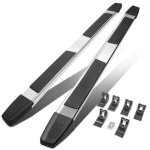 (Flat Step/5.25 Cap T2 Metal) Running Board Nerf Bar For 09-18 Ram 1500/19+ Ram 1500 Classic [Extended Cab]