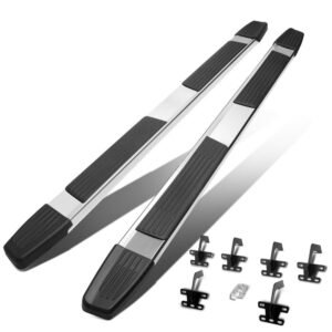 (Flat Step/5.25 Cap Metal) Running Board Nerf Bar For 19+ Ram 1500 (DT 5th Gen) [Crew Cab]