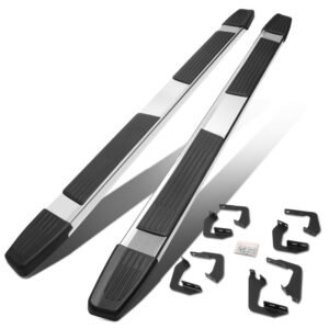 (Flat Step/5.25 Cap Metal) Running Board Nerf Bar For 07-21 Toyota Tundra (XK50 2nd Gen) [Crew Cab]