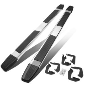 (Flat Step/5.25 Cap Metal) Running Board Nerf Bar For 07-21 Toyota Tundra (XK50 2nd Gen) [Extended Cab]