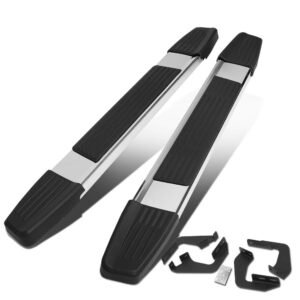 (Flat Step/5.25 Cap Metal) Running Board Nerf Bar For 07-17 Toyota Tundra (XK50 2nd Gen) [Standard Cab]