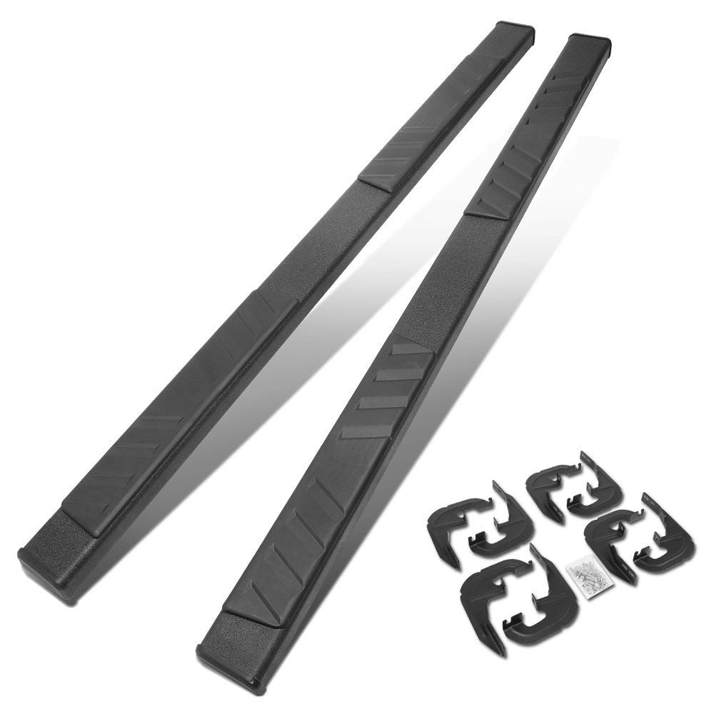 (Flat Board Slant Black) Running Board Nerf Bar For 19+ Chevrolet Silverado / GMC Sierra 1500 2500 3500 HD (T1XX) [Cre