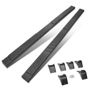 (Flat Board Slant Black) Running Board Nerf Bar For 09-18 Ram 1500 2500 3500/19+ Ram 1500 Classic [Crew Cab]