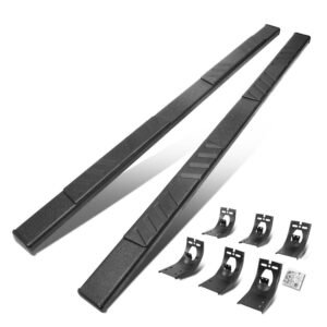 (Flat Board Slant V2 Black) Running Board Nerf Bar For 09-18 Ram 1500 2500 3500/19+ Ram 1500 Classic [Crew Cab]