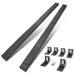 (80″ Flat Board Slant Black) Running Board Nerf Bar For 09-18 Ram 1500/19+ Ram 1500 Classic [Extended Cab]