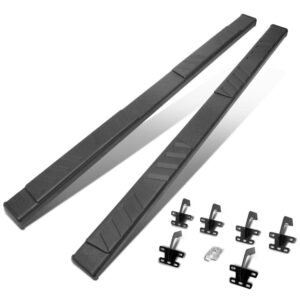 (Flat Board Slant Black) Running Board Nerf Bar For 19+ Ram 1500 (DT 5th Gen) [Crew Cab]