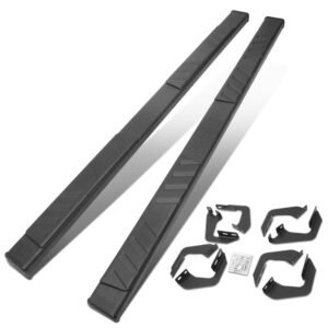 (Flat Cross Pad Black) Running Board Nerf Bar For 07-21 Toyota Tundra (XK50 2nd Gen) [Extended Cab]