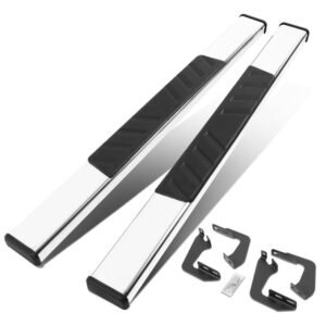 (Flat Cross Pad Metal) Running Board Nerf Bar For 07-17 Toyota Tundra (XK50 2nd Gen) [Standard Cab]