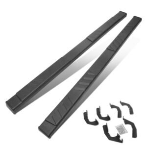 (Flat Board Slant Black) Running Board Nerf Bar For 05-22 Toyota Tacoma [Crew Cab]