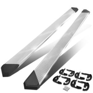 (Pleated Metal) Running Board Nerf Bar For 04-14 Ford F-150 (P221 11th, P415 12th Gen) [Crew Cab]