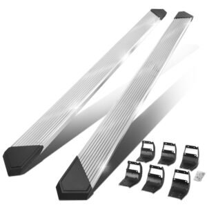 (Pleated Metal) Running Board Nerf Bar For Ford 15+ F-150 / 17+ F-250 F-350 Super Duty [Crew Cab]