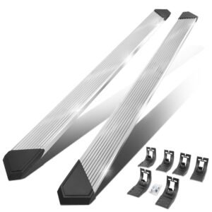 (Pleated V2 Metal) Running Board Nerf Bar For 09-18 Ram 1500 2500 3500/19+ Ram 1500 Classic [Crew Cab]