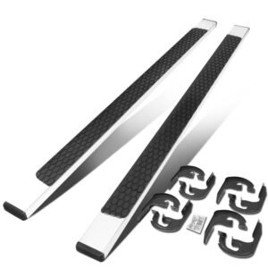 (Flat Honeycomb 2 Pad Metal) Running Board Nerf Bar For 04-14 Ford F-150 (P221 11th, P415 12th Gen) [Extended Cab]