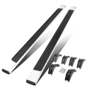 (Flat Honeycomb 1 Pad Metal) Running Board Nerf Bar For 99-16 Ford F-250/350/450/550 Super Duty (PHN131) [Crew Cab]