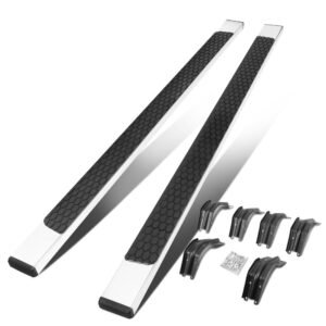 (Flat Honeycomb 2 Pad Metal) Running Board Nerf Bar For 99-16 Ford F-250/350/450/550 Super Duty (PHN131) [Extended Cab]