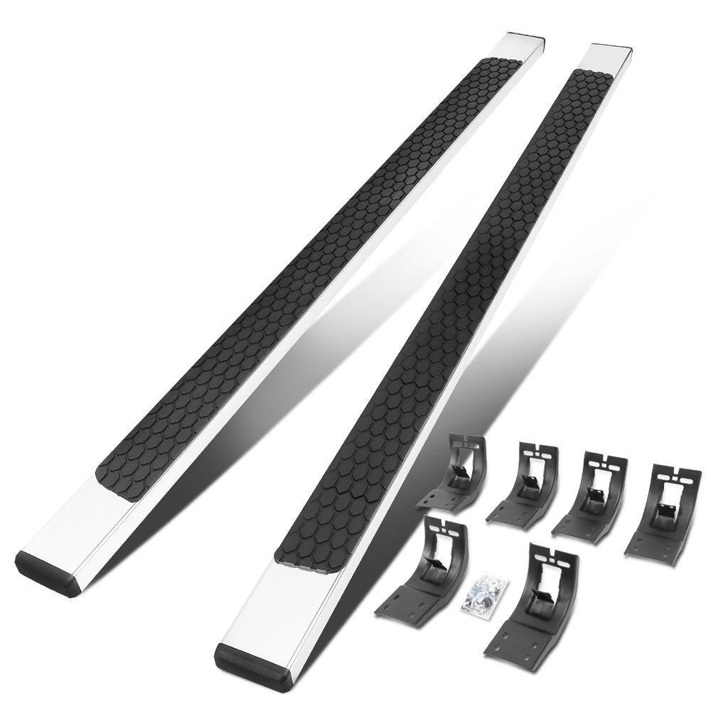 (Flat Honeycomb 1 Pad T2 Metal) 87″ Running Board Nerf Bar For 09-18 Ram 1500 2500 3500/19+ Ram 1500 Classic [Crew Cab