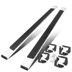 (Flat Honeycomb 1 Pad Metal) Running Board Nerf Bar For 07-21 Toyota Tundra (XK50 2nd Gen) [Crew Cab]