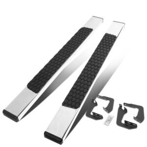 (Flat Honeycomb 1 Pad Metal) Running Board Nerf Bar For 07-17 Toyota Tundra (XK50 2nd Gen) [Standard Cab]