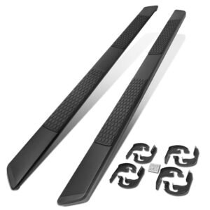 (Flat Honeycomb 2 Pad Black) Running Board Nerf Bar For 04-14 Ford F-150 (P221 11th, P415 12th Gen) [Crew Cab]