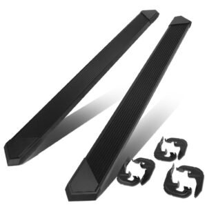 (Pleated Black) Running Board Nerf Bar For 19+ Silverado Sierra 1500/20+ 2500 3500 HD T1XX [Extended Cab]