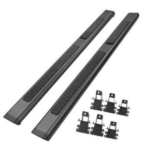 Rocker Panel Mount Style 6″ Wide Tubular Running Boards Step Nerf Bar For 18+ Jeep Wrangler (JL) 4Door