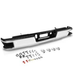 OE Style Chrome Rear Corner Step Bumper Assembly w/ Parking Sensor Hole For 14-18 Silverado Sierra 1500