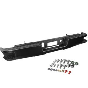OE Style Black Rear Corner Step Bumper Assembly w/o Parking Sensor Hole For 14-18 Silverado Sierra 1500