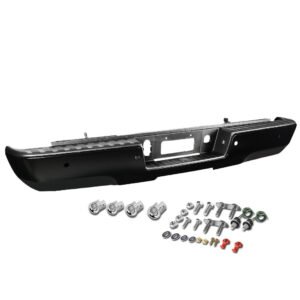 OE Style Black Rear Bumper Assembly w/ Parking Sensor Hole For 14-17 Silverado Sierra K2XX