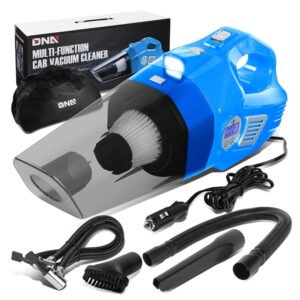 Blue 2In1 Corded Portable Mini Vacuum Cleaner w/LED Light & Air Compressor Pump