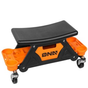 DNA Orange 25.5″ X 13″ X 12″ 17″ Seat Rolling Stool Chair w/Tool Tray