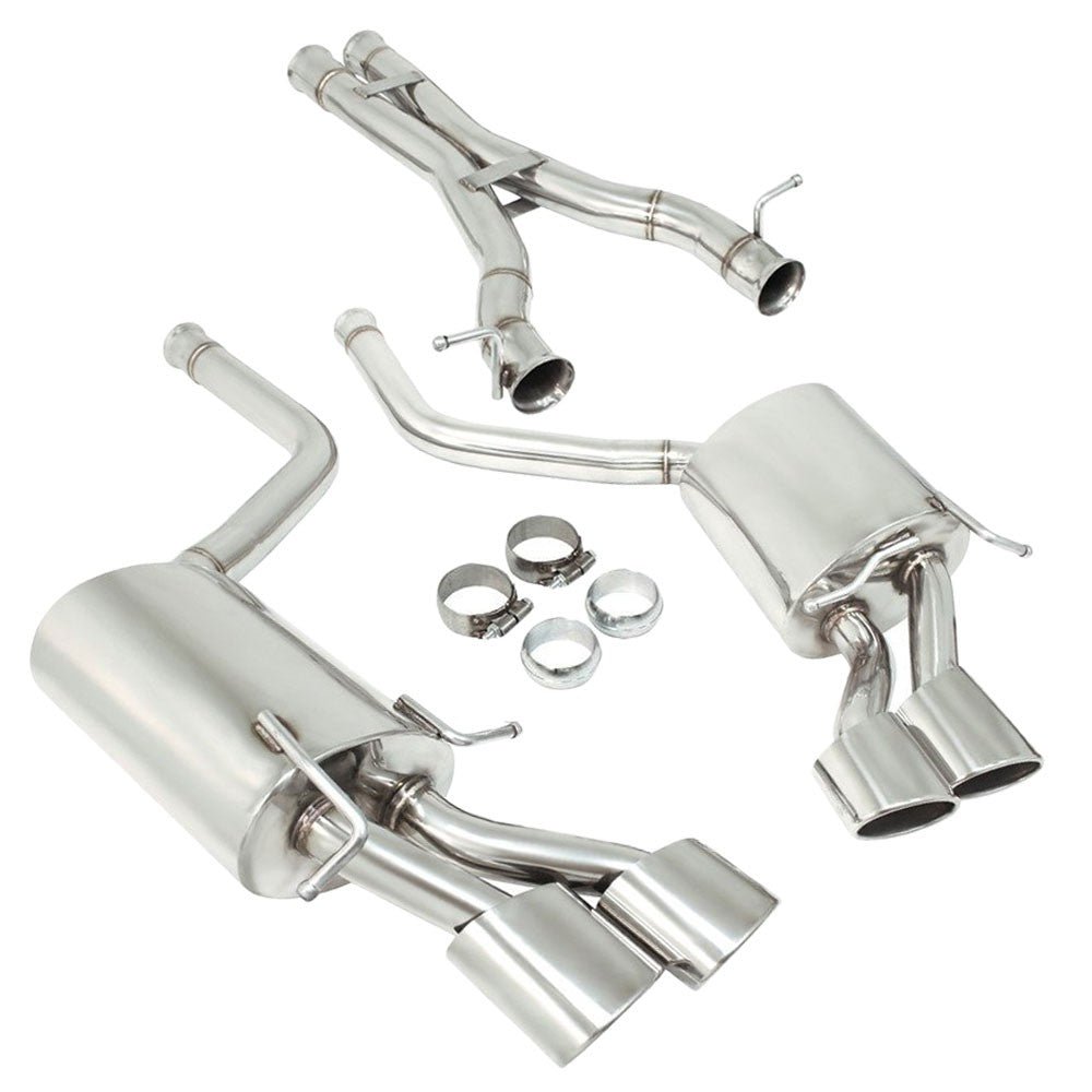 Manzo Stainless Quad Tip CBS Exhaust System For 12-15 Benz C63 AMG W204
