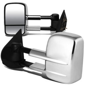 Left/Right Chrome Towing Side Mirror Manual Adjustment for 97-99 Ford F-250