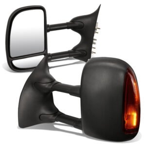 Left/Right Black Towing Side Mirror Manual+ LED Turn Signal for 99-07 F-450 SD