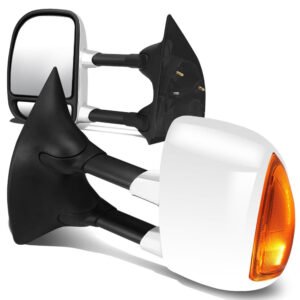 Left/Right Chrome Towing Side Mirror Manual+ LED Turn Signal for 99-07 F-250 SD