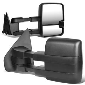 Left/Right Black Dual Glass Tow Mirror Manual+ W/Puddle Light for 04-14 F-150