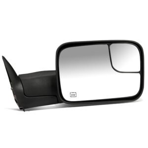 Right/Passenger Black Towing Side Mirror Powered+ W/Heated for 98-02 Ram 3500