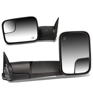 Left/Right Black Towing Side Mirror Powered W/Heated for 98-01 Ram 1500
