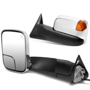 Left/Right Towing Side Mirror Powered Adjustment W/Heated for 98-02 Ram 3500