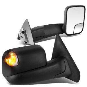 Left/Right Black Towing Side Mirror Manual+ LED Turn Signal for 03-09 Ram 2500