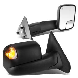 Left/Right Black Towing Side Mirror Powered W/Heated for 03-09 Ram 2500