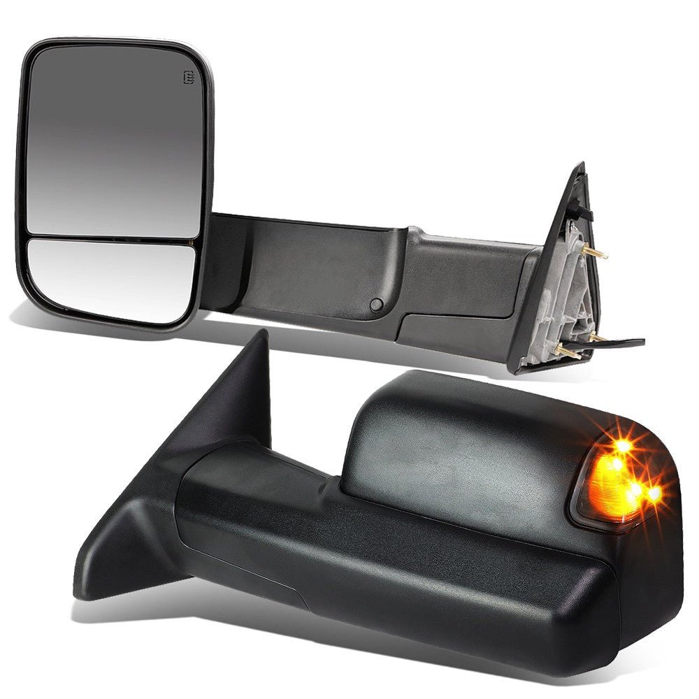 Left/Right Towing Side Mirror Powered W/Heated Turn Signal for 09-10 Ram 3500